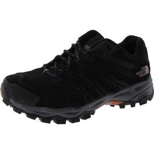 The North Face Womens Black Suede Lace-Up Outdoor Hiking Shoes Sneakers Used